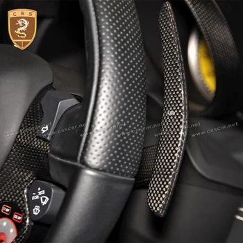 Seca Fibra de Carbono Shift Paddle adapta-se Para a FERRARI 488 GTB SPID Auto Interior de Modificação de carro