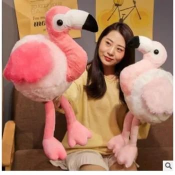 Novo Bonito Fantasia Flamingo Travesseiro De Pelúcia Moda Criativa Cartoon Doll Apaziguar Boneca Crianças Férias De Aniversário Requintado Presente