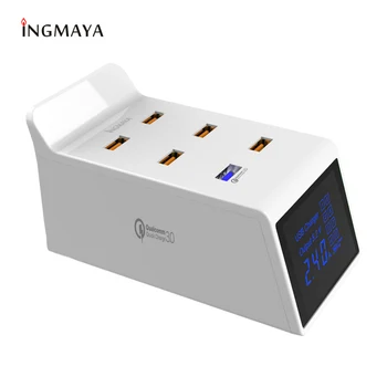 INGMAYA Multi-Porta 6 USB Carregador de Carga Rápida 3.0 Estação de Carregamento Para iPhone, iPad, Samsung, Huawei Nexus Mi LG Sony Adaptador de Alimentação