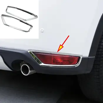 ABS Cromado pára-choques Traseiro Refletor Lâmpada da Luz de Névoa Cobrir Guarnição de Moldagem Decore Moldura Moldura de Ajuste Para o Mazda CX-5 KF 2017 2018 2019