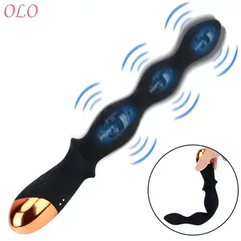 10 Velocidade de Contas Anais Vibrador Massageador de Próstata brinquedos Sexuais para as Mulheres Vibrador Plug anal Vibrador USB de Carregamento Magnético