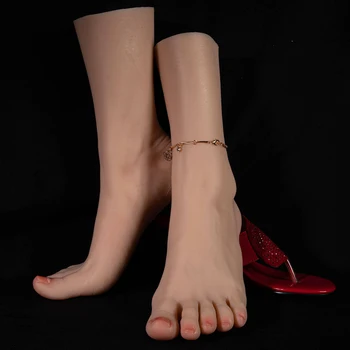 Modelo do pé de Vasos Sanguíneos de Borracha para a Arte Silicone Líquido Feminino Falso Prego Manequim Perna Apresentar Tarsel Plástico TPE TG4000