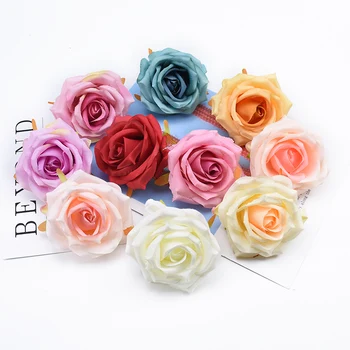 5 Peças De Flores Artificiais Em Seda Flores De Casamento Flores Decorativas De Parede Falso Rosas Cabeça Acessórios De Noiva Folga A Decoração Home