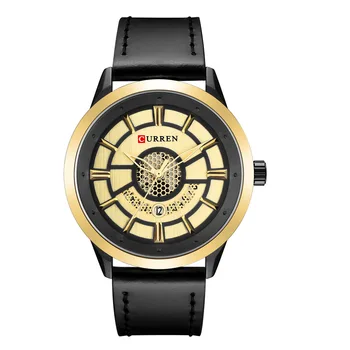 Curren 8330 Homens Relógios Impermeável Relógios de Quartzo Calendário Relógios de Moda Correia dos Homens Relógios