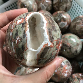 A cura natural deslumbrante floresta tropical esfera de cristal de quartzo polido pedras bolas para decoração