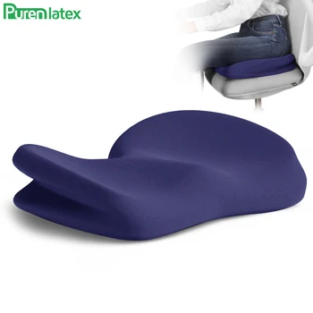 PurenLatex Almofada De Espuma De Memória Lenta Recuperação Aliviar A Pressão Travesseiro Ortopédico Cóccix Almofada De Assento De Cadeira De Rodas Tapete De Hemorróidas Almofada