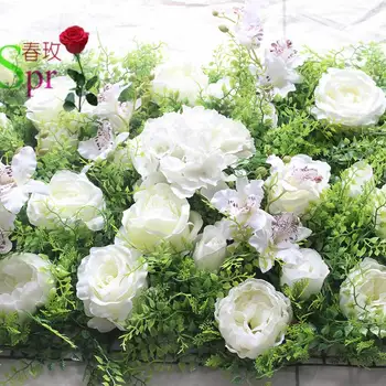 SPR Frete Grátis 10pcs/lot Artificial rosa peônia &hortênsia flor de parede de casamento pano de fundo o arco tabela flowe