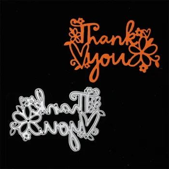 KSCRAFT Obrigado Corte de Metal Morre Stencils para DIY Scrapbooking/álbum de fotos Decorativo em Relevo o Papel de DIY Cartões