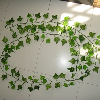 Artificial De Folha Verde Garland Plantas De Simulação De Plástico Plantas Decorações De Vime De Seqüência De Caracteres Para Decoração De Casa