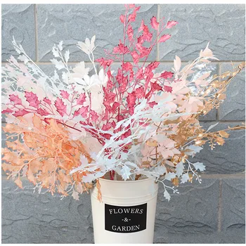 5 garfo Folhas de Uva Planta de Simulação de Plástico Flor Artificial de Plantas para a Festa de Casamento Decoração de Sala de estar