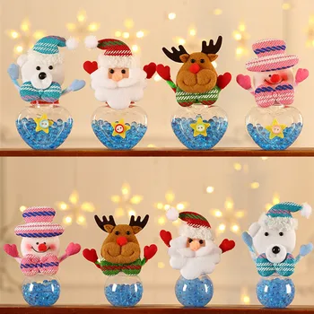 Cartoon Papai Noel, Boneco de neve Elk Boneca Candy Caixa de Noel Natall Presentes Feliz Natal Decoração Para a Casa 2021Kids Navidada Presentes Favor