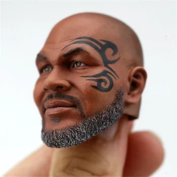 1:6 Soldado Cabeça de Esculturas Modelo Grande Homem Luta Rei Tyson teste Padrão da Tatuagem da Cabeça Esculpir Brinquedo para 12em Figura de Ação