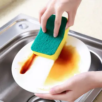 Máquinas De Lavar Louça Spong Mop Esfregão Dishcloth Escova Pote Tigela Cintura Esponja De Cozinha, Material De Limpeza, Descontaminação Esponja Limpar