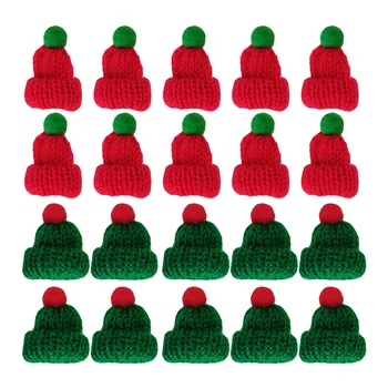 Chapéus De Natal Chapéu Minisanta Miniatura De Malha Bottlediy Artesanato Coveryou Agradecer Os Presentes Do Chuveiro De Bebê Craftknitting Tinyknitted Pequeno
