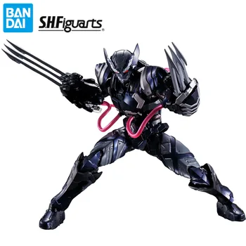 Bandai SHFiguarts Tech-nos Vingadores, Wolverine Simbionte Venom Ver. Figura De Ação Colecionáveis Anime Modelo De Brinquedos