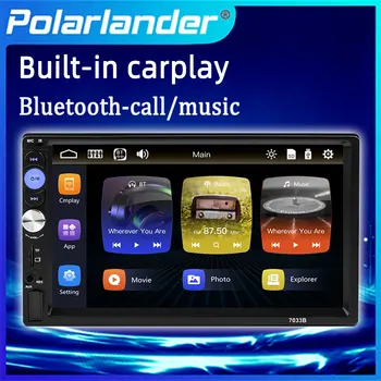 Carro Rádio 2Din USB/TF Para o Android Built-in Carplay de 7 Polegadas Link de Espelho FM Bluetooth MP5 Multimédia Leitor de Tela de Toque Capacitivo