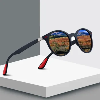 ASOUZ 2019 nova rodada polarizada senhoras óculos de sol UV400 dos homens de moda óculos clássico design da marca revestido de condução óculos de sol