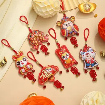 Ano novo suspensão pequeno decorações sorte de caracteres coelho zodíaco Chinês festiva cortinas Ano Novo Chinês decoração de suprimentos