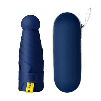 Viagem Mini Guarda-chuva para a carteira Com o Caso Compacto, Pequeno Bolso Proteção UV Guarda-chuva de Proteção contra o Sol, guarda-Sol Durável