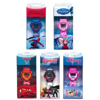 Disney Requintado Caixa De Presente Eletrônico Assistir Crianças De Desenho Animado Toy Esportes De Assistir Anime Figura De Princesa Congelados Marvel Homem-Aranha Carros
