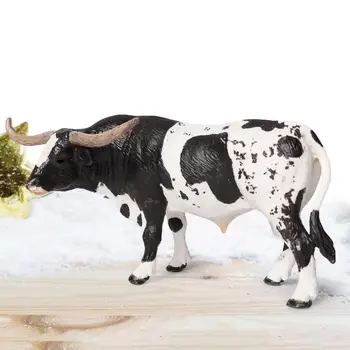 Mini Animais De Fazenda Figuras De Simulação De Vaca Figuras De Coleta De Modelo De Casa, Decoração Brinquedo Educativo Para As Crianças