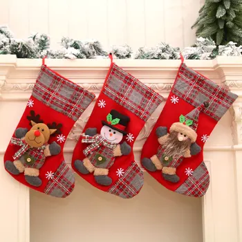 Natal a Meias de Renas, Boneco de neve Design Sacos de Suspensão, Meias - Feriado Meninas Meninos Dom Decorações do Partido para Decoração de Árvore de Natal