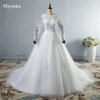 ZJ9006 2019 Branco Marfim formal de Contas Espartilho Vestidos de Noiva 2019 Vestido de Noiva plus size elegante atacado