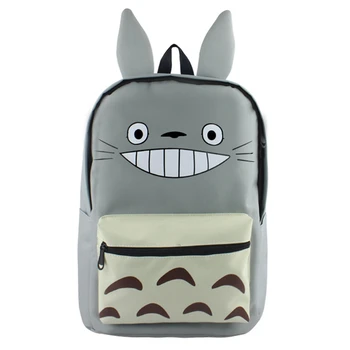 Novo anime cosplay quente Totoro mochila estilo mochila de nylon, lona mochila anime acessórios unissex