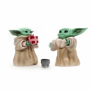 Star Wars Bebê Yoda PVC Ação de cobrança Figura em Miniatura de Brinquedo de Crianças, Presente de Dia Boneca 13cm