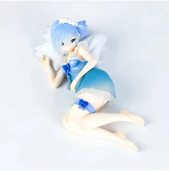 19cm de Anime Vida no mundo, partindo de zero a Figura de um chá da Tarde de festa posição de Sono Rem PVC Figura de Ação Brinquedos de criança presente