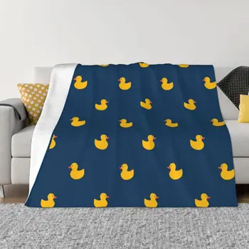 Pato Padrão Cobertor Animal de Flanela Engraçado Respirável Jogar Cobertor Colcha para Decoração