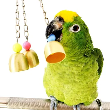 Pássaro Brinquedos Para Papagaios E Animais de estimação Bell Poleiro Periquito Periquito, Calopsita Gaiola Decoração de Suprimentos papuga zabawki pajaro