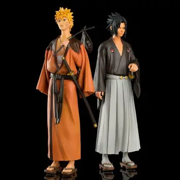 Ação de 30cm do Anime Naruto, Uchiha Sasuke Quimono Versão feitos à Mão o Modelo de Enfeite de Presente Brinquedos Para Crianças Exibição Ninja Naruto Bonecas