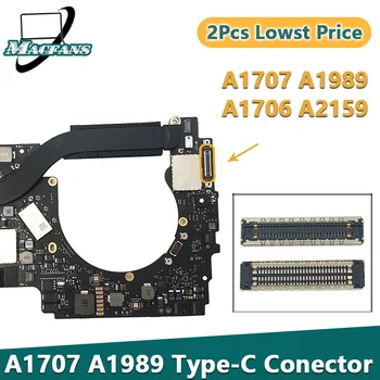 Novo A1707 Tipo-C, com Conector para Macbook Pro/Air A2141 A2179 A1932 A1989 A1990 A1706 DC Jack FPC Conector na placa-mãe