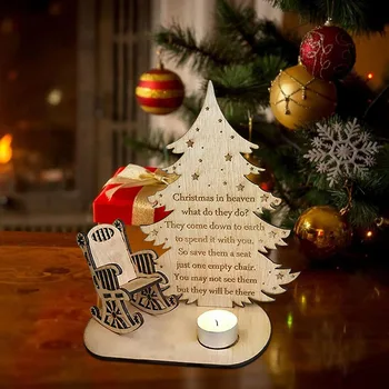 Natal Lembrança Vela Ornamento para Lembrar os Entes Queridos, Feliz Natal no Céu Memória de Velas Tealight Titulares