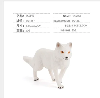 8.3 CM Branco Raposa-do-Ártico Modelo de Figura de Ação Estatuetas em Miniatura Coleção de Brinquedos, Presentes Para Crianças