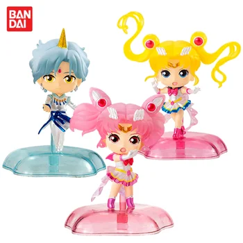 BANDAI Gashapon Sailor Moon Figuras de Ação Genuína de Figuras de Anime Kawaii Modelo de Coleta de Hobby Presentes Brinquedos