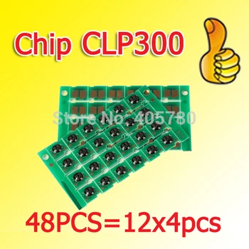 12x4pcs Novo CLP300 chip compatível para samsung CLP300/300N/CLX-2161K/CLX-3160FN