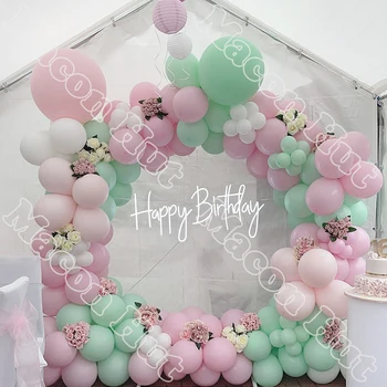 152pcs Dobrou o Creme de Pêssego Balões de Látex Kit Garland Fundo do Chuveiro de Bebê de Casamento Branco Balon Festa de Aniversário, Decoração de Eventos