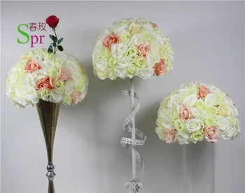 SPR NOVO!!O transporte livre! de casamento com flores artificiais bola de casamento tabela de central flor bolas de pano de fundo decorativo floral