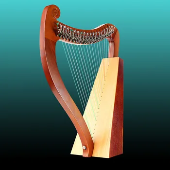 Clássico Incomum Lira Harpa 19 De Cadeias De Tuba Vintage Triângulo Harpa Tradicional Verniz Aletleri Profissionais Instrumento Musical