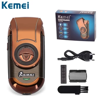 Kemei originais recarregáveis de gravura de óleo de cabeça de cabelo clipper máquina de barbear eléctrica profissionais corte de cabelo menPush branco aparador KM-Q788