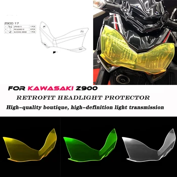 Para a KAWASAKI Z900 2017-2019 Motocicleta Farol Tampa de Proteção da Tela Lente de Acrílico Tampa de Protecção do Abajur