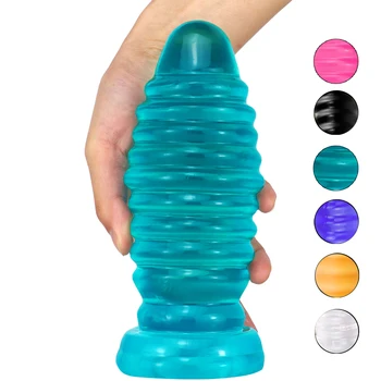 Dilatador Anal Expansão 18x7.4cm de Espessura Enorme Analplug Homens Plug anal para Mulheres com Brinquedos Eróticos Casal Gay Massageador de Próstata Plug Anal