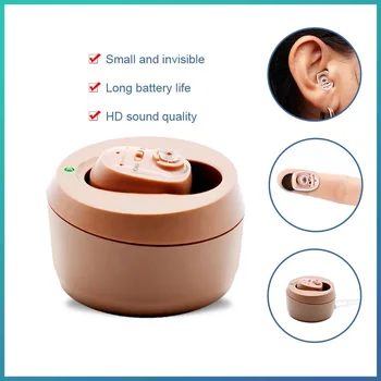 Auxiliares de audição Para Recarregável Surdos aparelhos Auditivos Digitais Para Idosos Amplificador de Som Inteligente de Redução de Ruído Fones de ouvido audifonos