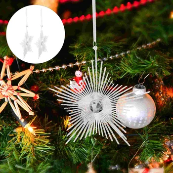 Natal Pendurado Árvore De Floco De Neve Decoração Decoração Enfeite De Acrílico Crystalpendant Decorações Icicle Claro Flocos De Neve Ornamentos