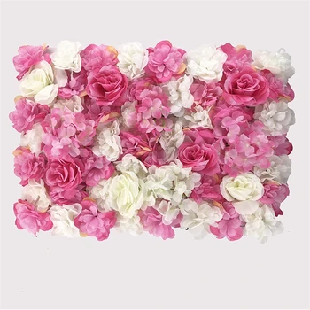 60x40cm Flores Artificiais DIY Decoração do Casamento de Flor de Painéis de Parede de Seda Rosa Flor Decoração de Casamento pano de Fundo