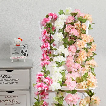 Simulação De Flor De Cerejeira Vime Decoração Falso Flor De Vime Casamento Cenário Porta De Cabeça De Decoração De Parede De Flores