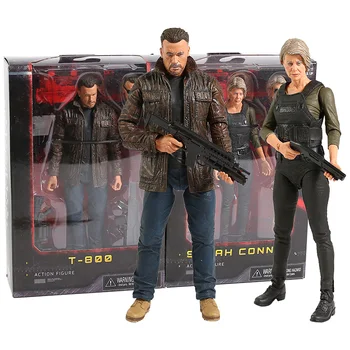NOVO NECA Terminator 6 Escura Destino T-800 / Sarah Conner PVC Figura de Ação Colecionáveis Modelo de Brinquedos Presentes