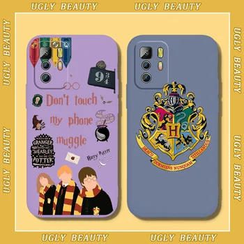 P-Potterre Anime Harry Caso De Telefone Xiaomi Redmi Nota 11T 11 11 10T 9T 10 9 9 8 8 7 6 5 Pro Líquido Corda Funda Capa Mole